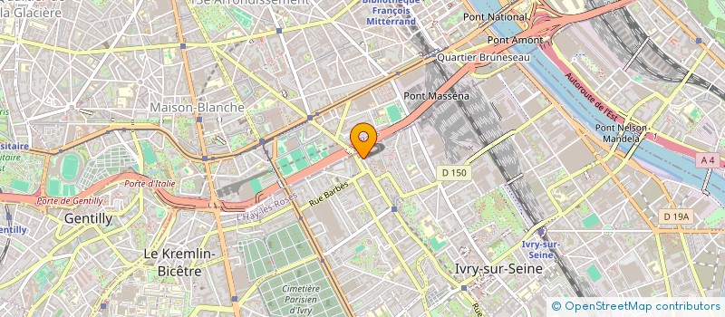 localisation de l'entreprise ELECBATI  IVRY SUR SEINE