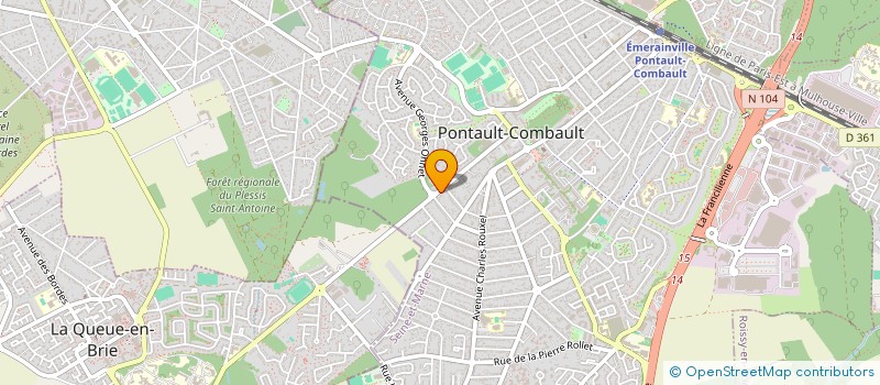 localisation de l'entreprise ELECBRD à PONTAULT-COMBAULT