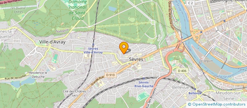 localisation de l'entreprise ELECINED à SEVRES