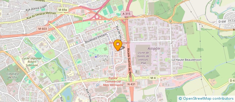 localisation de l'entreprise ELECINFO à METZ