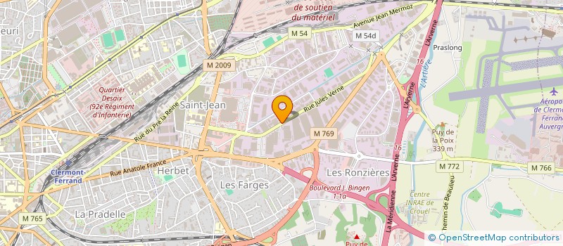 localisation de l'entreprise ELECOZEN à CLERMONT-FERRAND