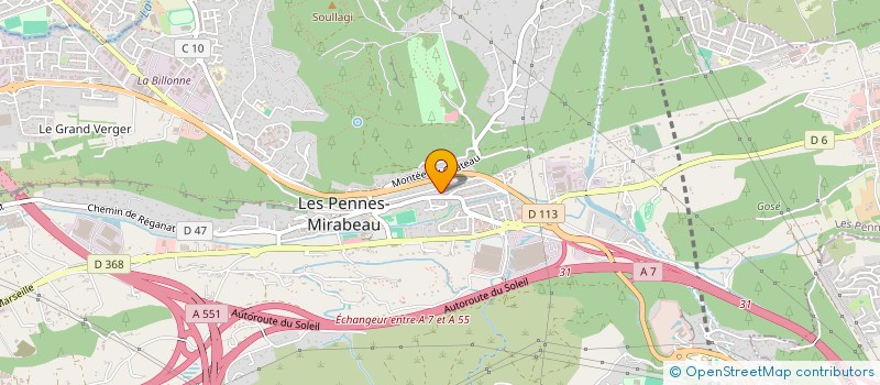 localisation de l'entreprise ELECPRO PACA à LES PENNES-MIRABEAU