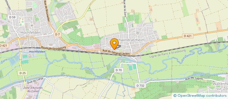 localisation de l'entreprise ELECT PLATRERIE ISOLATION CLOISONNEMENT  SCHWINDRATZHEIM