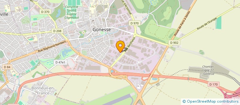 localisation de l'entreprise ELECTEC à GONESSE