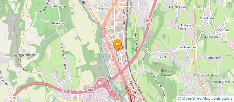localisation de l'entreprise ELECTR INDUST ENVIRONNEMENT INFORMATIQUE à CHAMBERY
