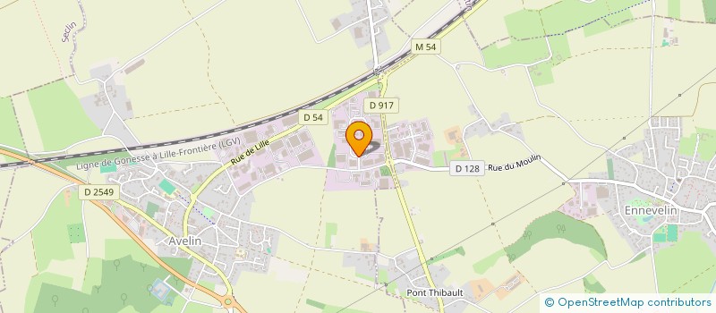 localisation de l'entreprise ELECTRACOM à AVELIN