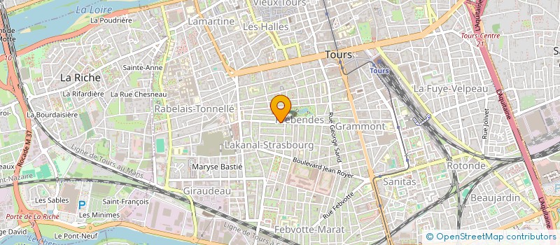 localisation de l'entreprise ELECTRADA à TOURS