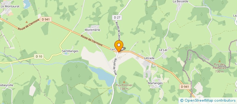 localisation de l'entreprise ELECTRADE à MERINCHAL