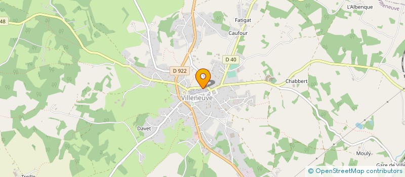 localisation de l'entreprise ELECTRALYA  VILLENEUVE