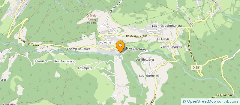 localisation de l'entreprise ELECTRIC CONTACT  LES ADRETS