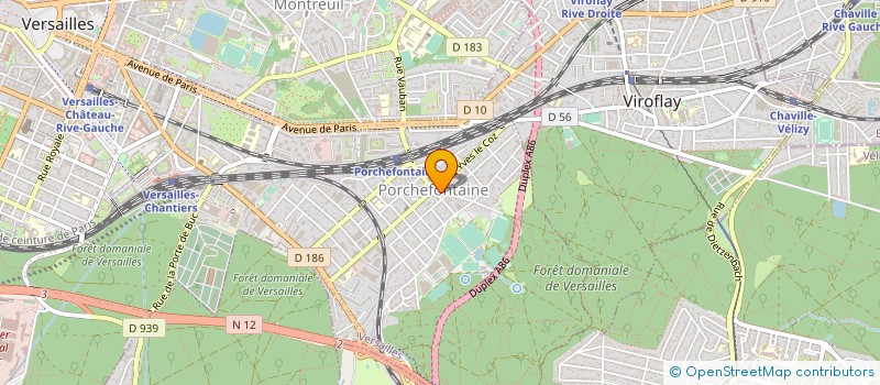 localisation de l'entreprise ELECTRICICTE PEINTURE PORCHEFONTAINE à VERSAILLES