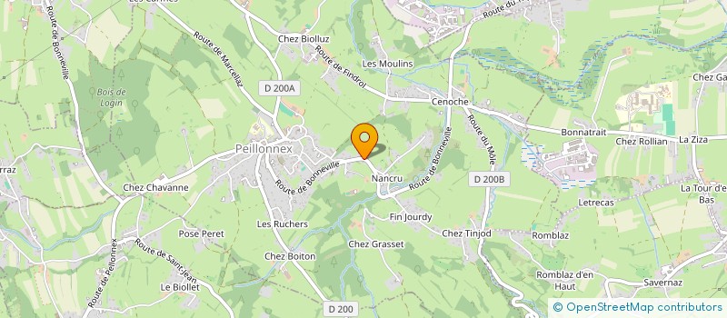 localisation de l'entreprise ELECTRICITE A. BAUD à PEILLONNEX