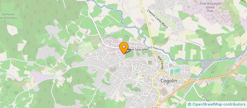 localisation de l'entreprise ELECTRICITE A.M.G. à COGOLIN