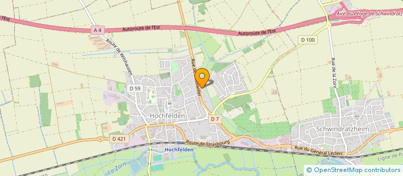 localisation de l'entreprise ELECTRICITE BAUMGARTEN  HOCHFELDEN