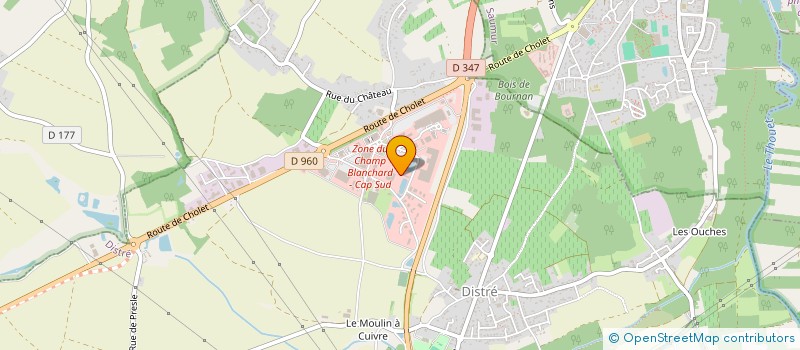 localisation de l'entreprise ELECTRICITE BEAUJEON  DISTRE