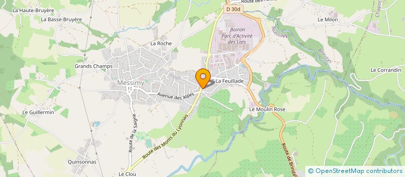 localisation de l'entreprise ELECTRICITE CHAUFF OUEST LYONN à MESSIMY