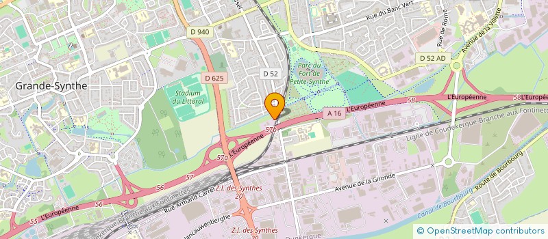 localisation de l'entreprise ELECTRICITE CHAUFFAGE CLIMATISATION à DUNKERQUE