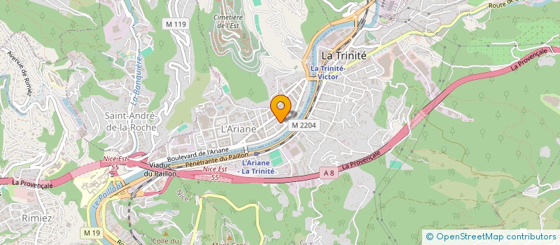 localisation de l'entreprise ELECTRICITE CHAUFFAGE CLIMATISATION à NICE
