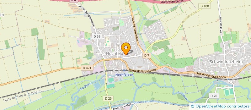 localisation de l'entreprise ELECTRICITE CHAUFFAGE CONCEPT  HOCHFELDEN