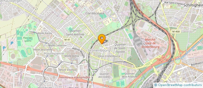 localisation de l'entreprise ELECTRICITE CHAUFFAGE SERVICE à STRASBOURG