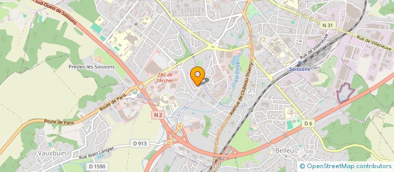 localisation de l'entreprise ELECTRICITE CONCEPT AVENIR à SOISSONS