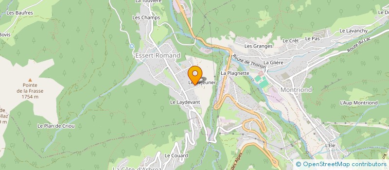 localisation de l'entreprise ELECTRICITE DENIS à ESSERT-ROMAND