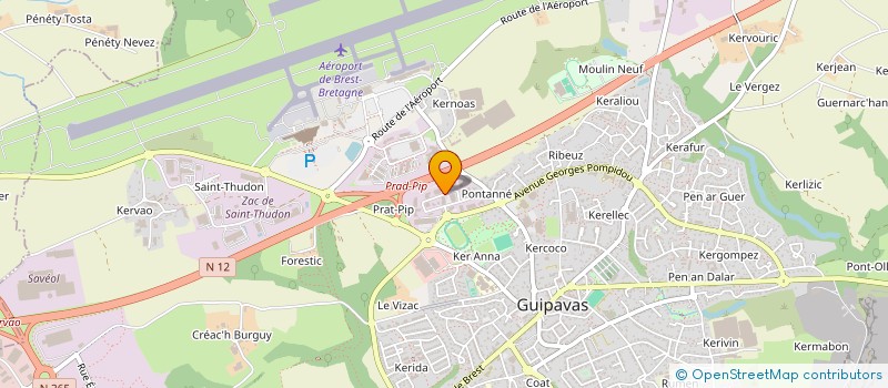 localisation de l'entreprise ELECTRICITE DOMOTIQUE SECURITE INCENDIE à GUIPAVAS