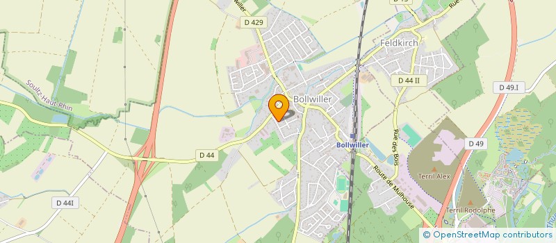 localisation de l'entreprise ELECTRICITE DU RHIN  BOLLWILLER