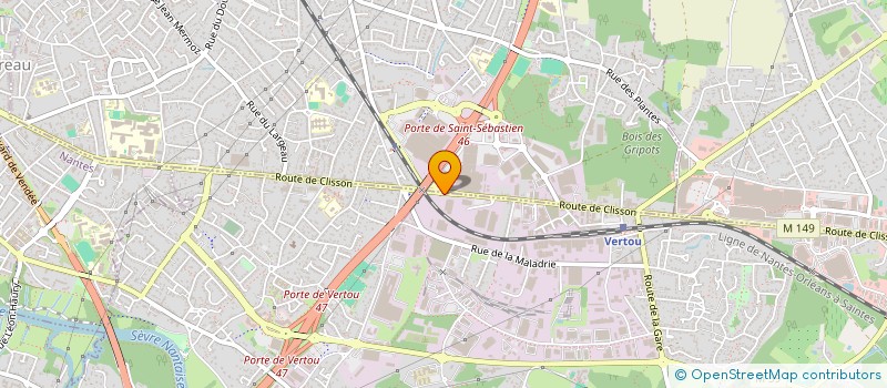 localisation de l'entreprise ELECTRICITE ETANCHEITE BARDAGE à VERTOU