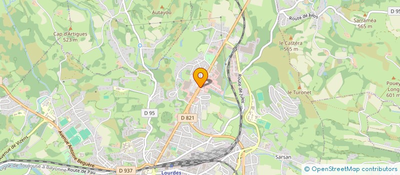 localisation de l'entreprise ELECTRICITE FOURNIER  LOURDES