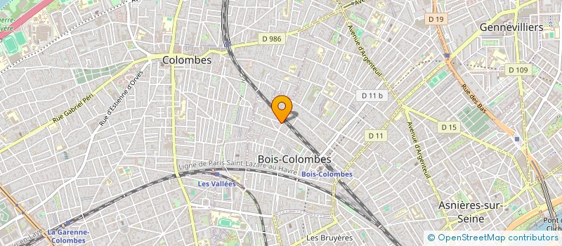 localisation de l'entreprise ELECTRICITE GENERALE A.G.S. GASPARD à BOIS-COLOMBES