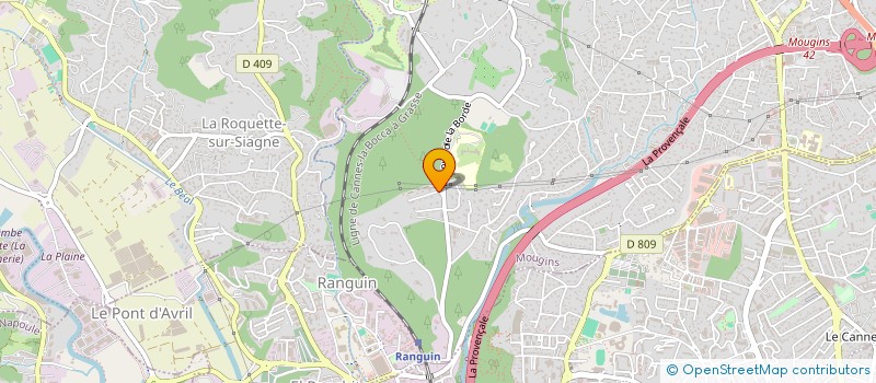 localisation de l'entreprise ELECTRICITE GENERALE BOUDAIL à MOUGINS