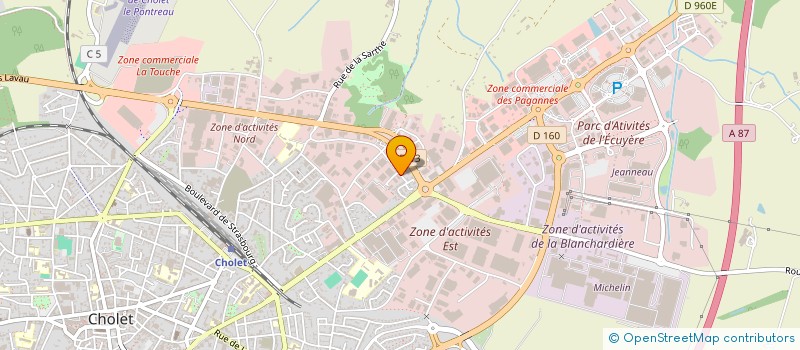 localisation de l'entreprise ELECTRICITE GENERALE CHOLETAISE à CHOLET