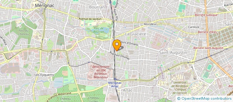 localisation de l'entreprise ELECTRICITE GENERALE COULANGE à MERIGNAC