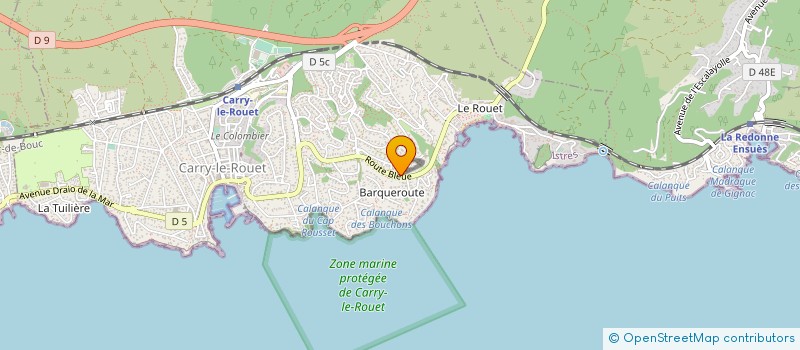 localisation de l'entreprise ELECTRICITE GENERALE DE LA COTE BLEUE à CARRY-LE-ROUET