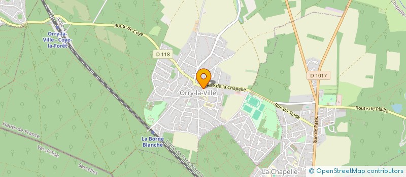 localisation de l'entreprise ELECTRICITE GENERALE DE PICARDIE à ORRY-LA-VILLE