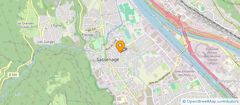 localisation de l'entreprise ELECTRICITE GENERALE DU BATIMENT  SASSENAGE