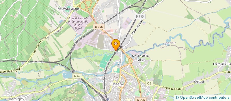 localisation de l'entreprise ELECTRICITE GENERALE FROSSARD  CHASSEY-LE-CAMP