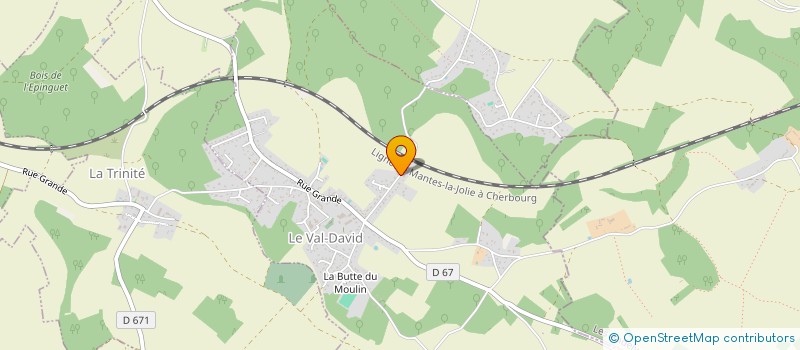 localisation de l'entreprise ELECTRICITE GENERALE PARISIENNE à LE VAL-DAVID