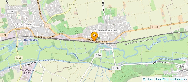 localisation de l'entreprise ELECTRICITE GENERALE PATRICK KLEIN  SCHWINDRATZHEIM