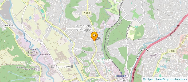 localisation de l'entreprise ELECTRICITE GENERALE PIERRE MATTIO à LA ROQUETTE-SUR-SIAGNE