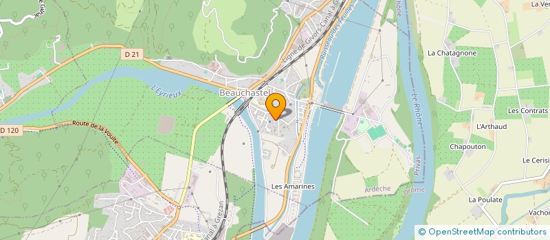 localisation de l'entreprise ELECTRICITE GENERALE TABARDEL à CHARMES-SUR-RHONE