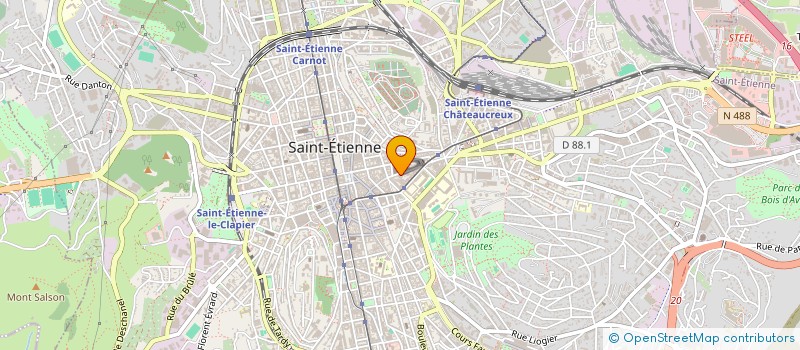 localisation de l'entreprise ELECTRICITE GENERALE THIBAUD à SAINT-ETIENNE