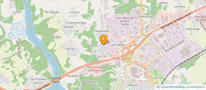 localisation de l'entreprise ELECTRICITE LE PALABE à CAUDAN