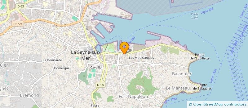 localisation de l'entreprise ELECTRICITE MARINE PROVENCE à LA SEYNE SUR MER