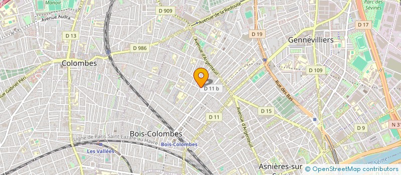 localisation de l'entreprise ELECTRICITE NORD OUEST à BOIS COLOMBES