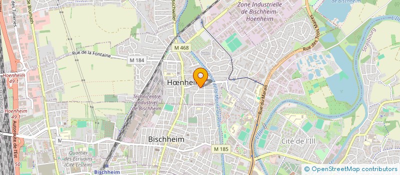 localisation de l'entreprise ELECTRICITE OMEGA  HNHEIM