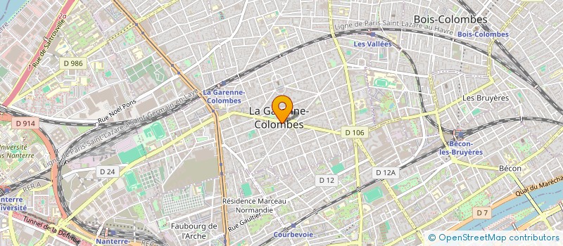 localisation de l'entreprise ELECTRICITE PLOMBERIE CLIMATISATION à LA GARENNE-COLOMBES