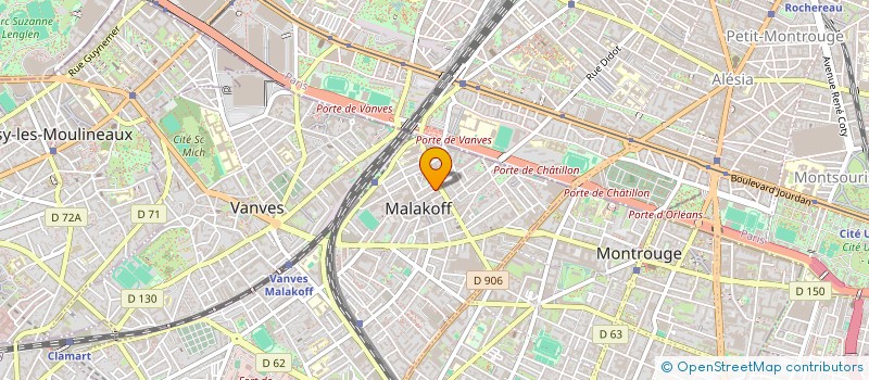 localisation de l'entreprise ELECTRICITE POLITIS PERE ET FILS  MALAKOFF