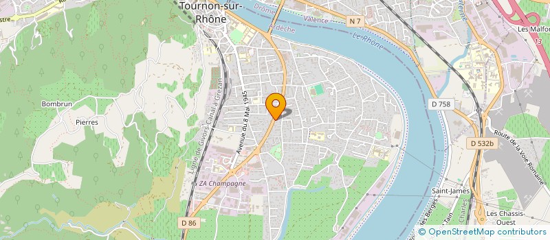 localisation de l'entreprise ELECTRICITE PR à TOURNON-SUR-RHONE